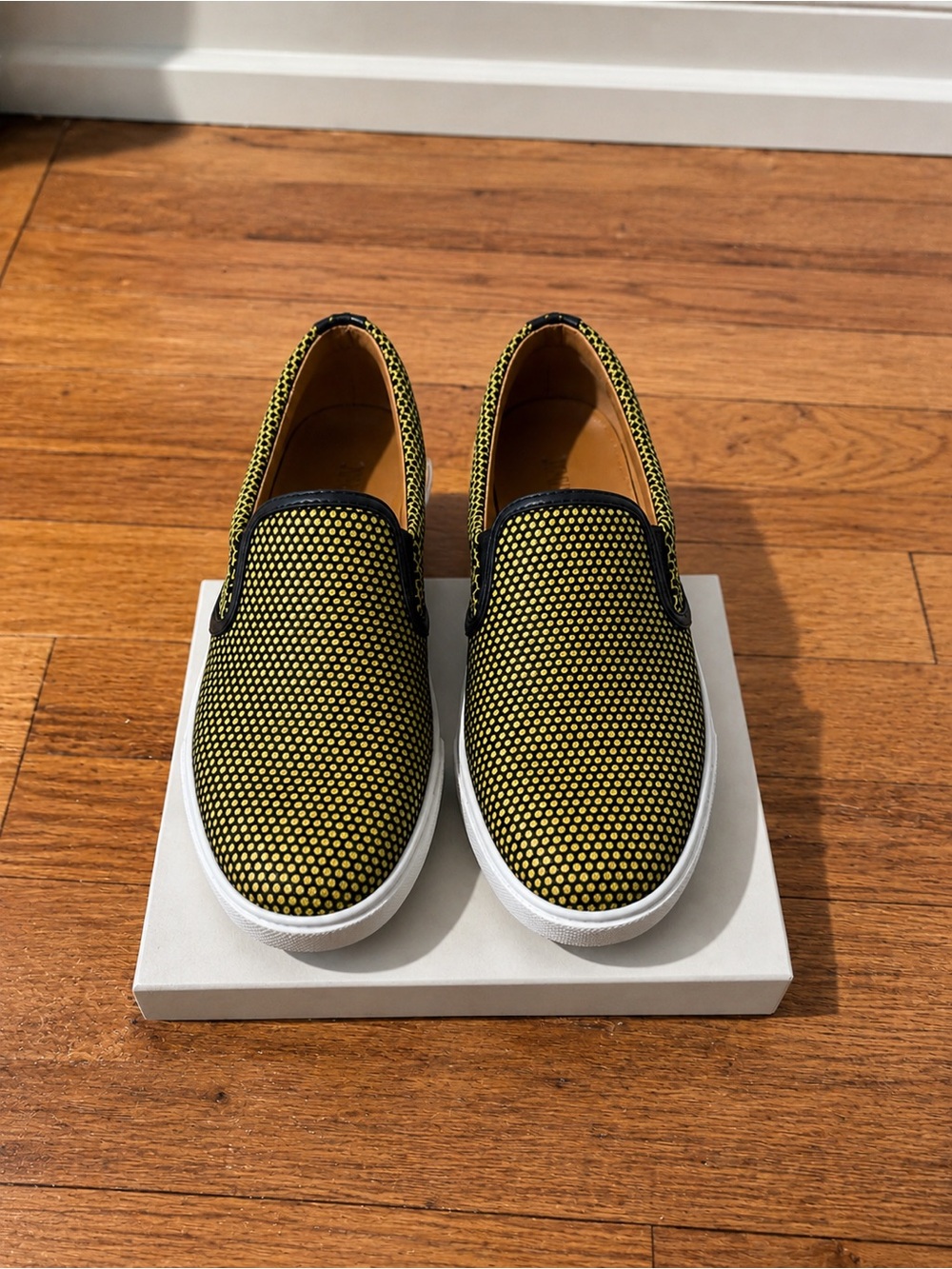 Jimmy Choo Slip-On Women’s Demi Sneakers in Lime Green and Black